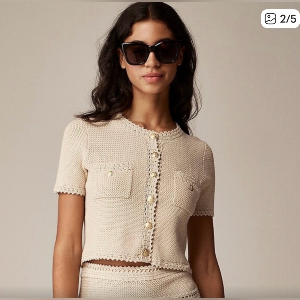 J. Crew Short-sleeve Sweater “Lady Jacket”